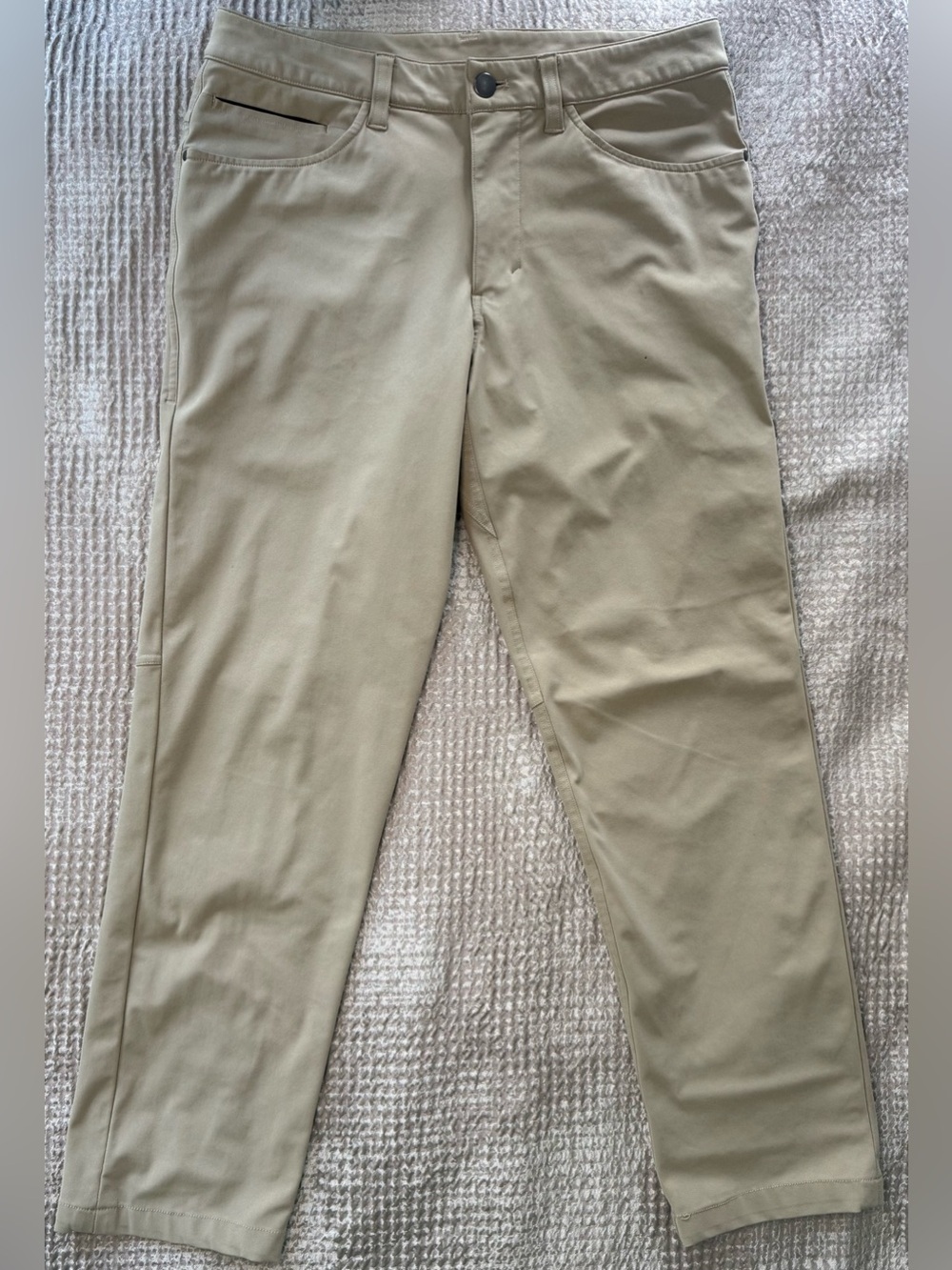 Lululemon ABC Pant Classic Warpstreme Khaki Beige Mens 30x28 Chino - Picture 3 of 13